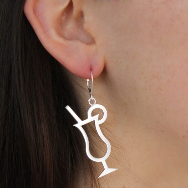 Sterling Silver Hurricane Glass Earrings - Image 2