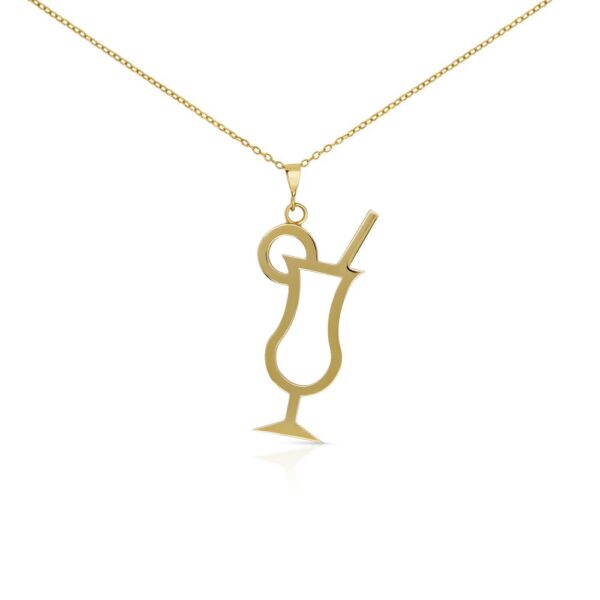 9ct Yellow Gold Hurricane Glass Pendant